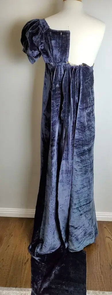 blue velvet dress