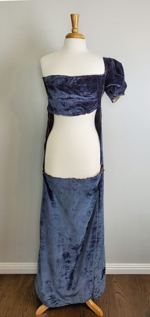 blue velvet dress