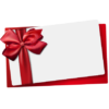 gift card with red ribbon