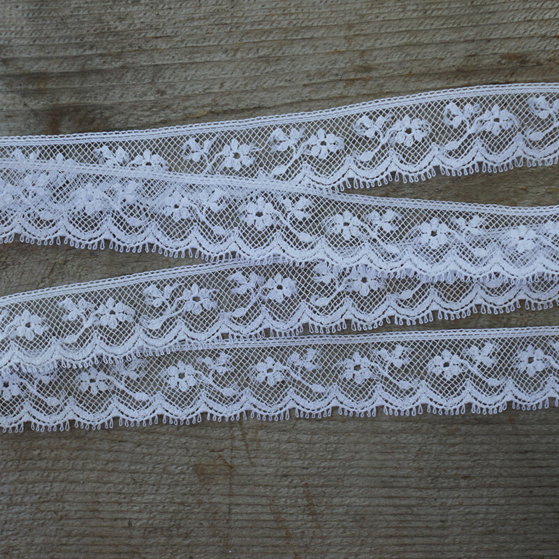 5/8 White Cotton Maline Lace Trim - Sew Vintagely