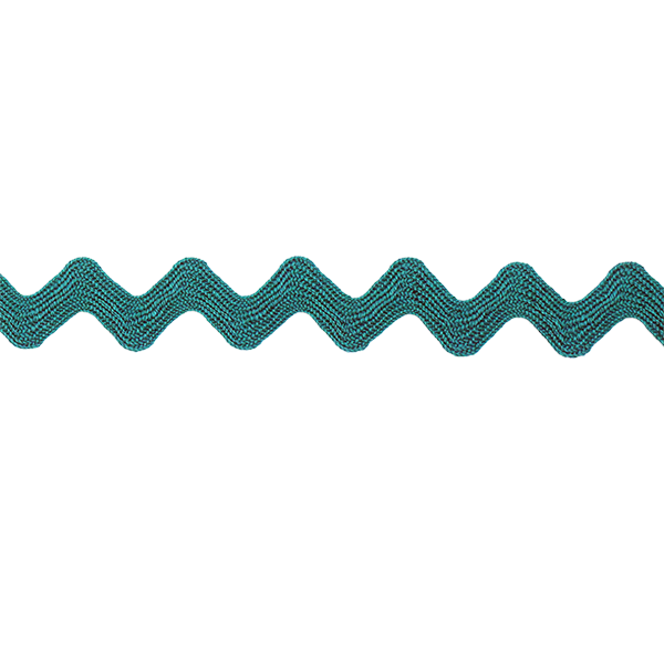 teal cotton rickrack product photo