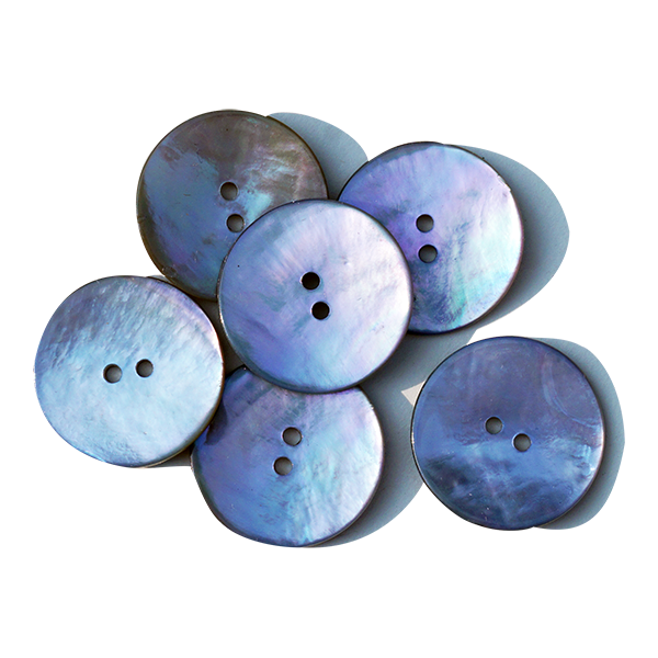 Blue Shell Buttons - Sew Vintagely