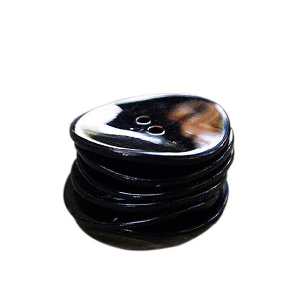 AG-1150-B Extra Large, Black Agoya Shell Button - 1-3/4