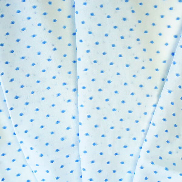 Dotted Swiss - blue dots on white