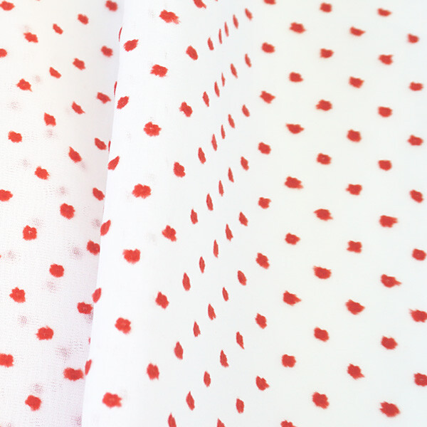 Swiss Dot Fabric With Raised Dots Solid White 100% Cotton 56 Wide