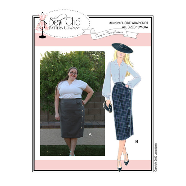 side wrap skirt pattern product photo