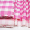 1" pink cotton yarn dyed gingham fabric product photo